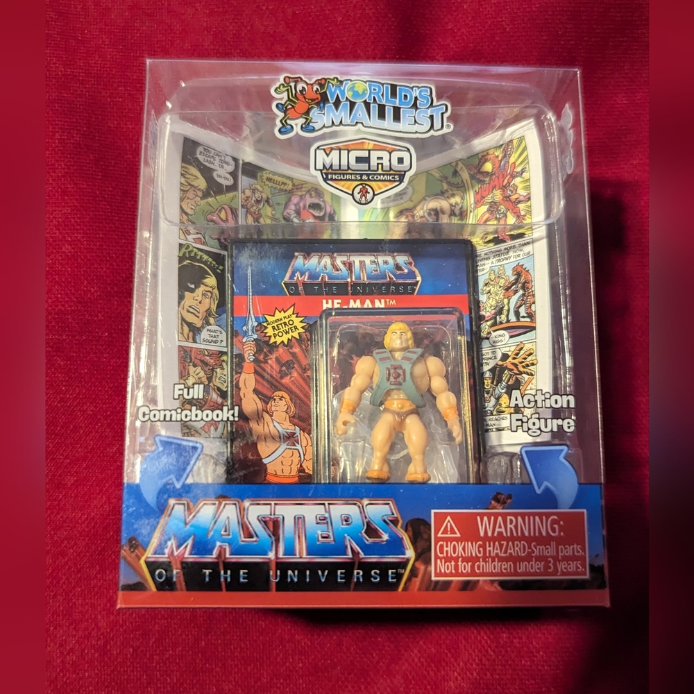 3/$20 🍄He-Man World's Smallest Mirco figure with mini comic book *new*